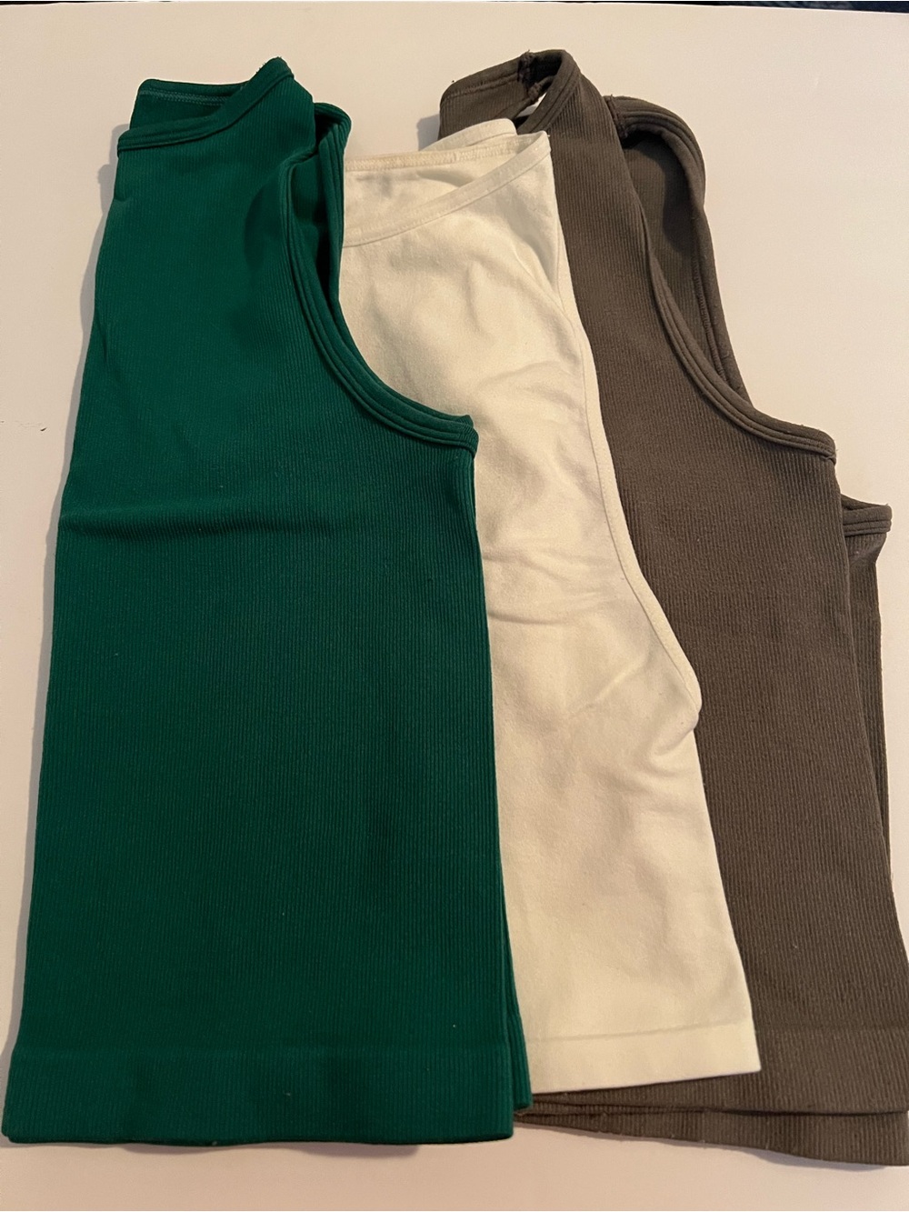 Free People intimatly Bundle Of 3 Tank Tops Size XS White, Gray, Green